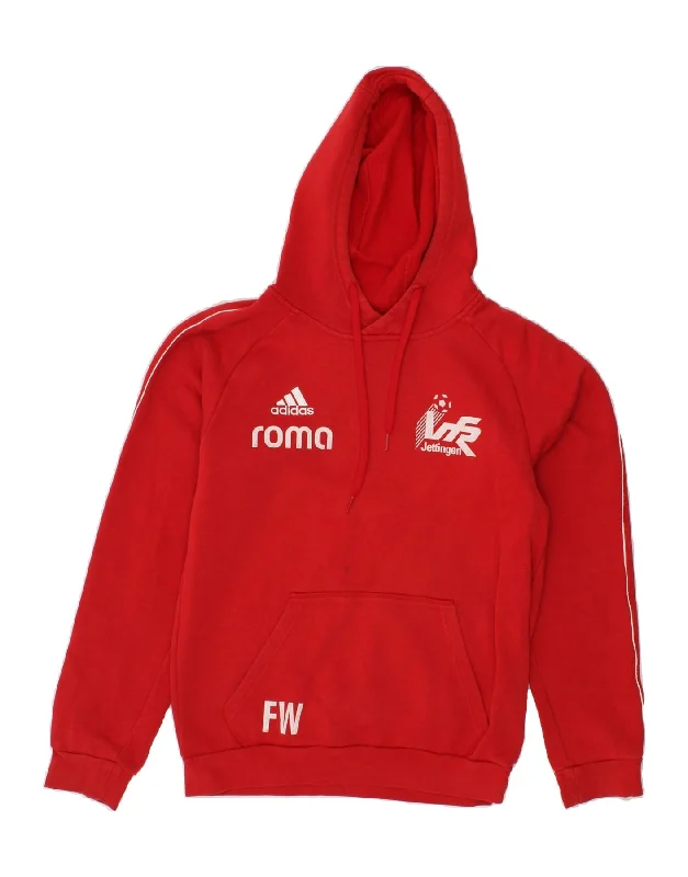 ADIDAS Mens Graphic Hoodie Jumper Small Red Hoodie with Oversized Fit Loose Comfortable ADIDAS Mens Graphic Hoodie Jumper Small Red Hoodie with Oversized Fit Loose Comfortable