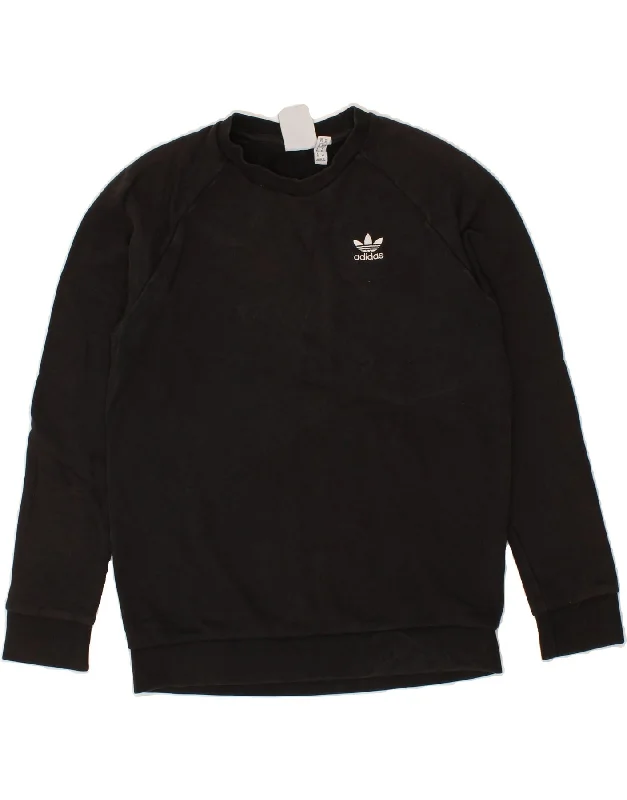 ADIDAS Mens Sweatshirt Jumper XS Black Cotton Hoodie with Hem Elastic Stretchable Comfortable ADIDAS Mens Sweatshirt Jumper XS Black Cotton Hoodie with Hem Elastic Stretchable Comfortable