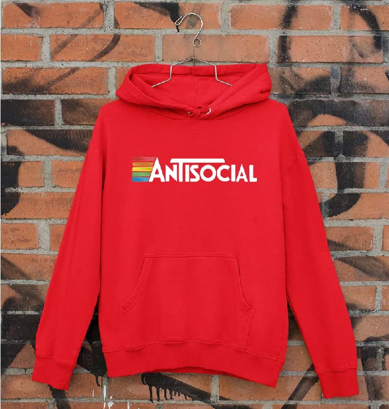 AntiSocial Unisex Hoodie for Men/Women Hoodie with Elastic Cuffs Stretchable Comfortable AntiSocial Unisex Hoodie for Men/Women Hoodie with Elastic Cuffs Stretchable Comfortable