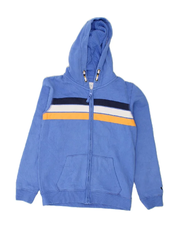 FAT FACE Boys Zip Hoodie Sweater 12-13 Years Blue Striped Cotton Cotton Hoodie Fleece Lining Warmth FAT FACE Boys Zip Hoodie Sweater 12-13 Years Blue Striped Cotton Cotton Hoodie Fleece Lining Warmth