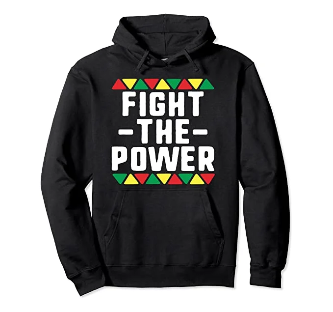 Fight The Power Hoodie Hoodie with Cropped Fit Short Trendy