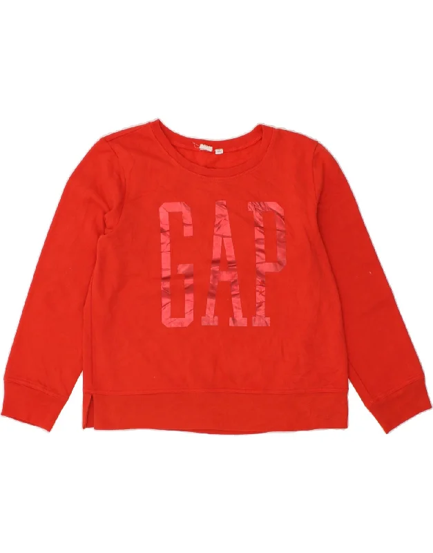 GAP Womens Graphic Sweatshirt Jumper UK 14 Medium Red Cotton Hoodie with Belted Waist Structured Tailored GAP Womens Graphic Sweatshirt Jumper UK 14 Medium Red Cotton Hoodie with Belted Waist Structured Tailored