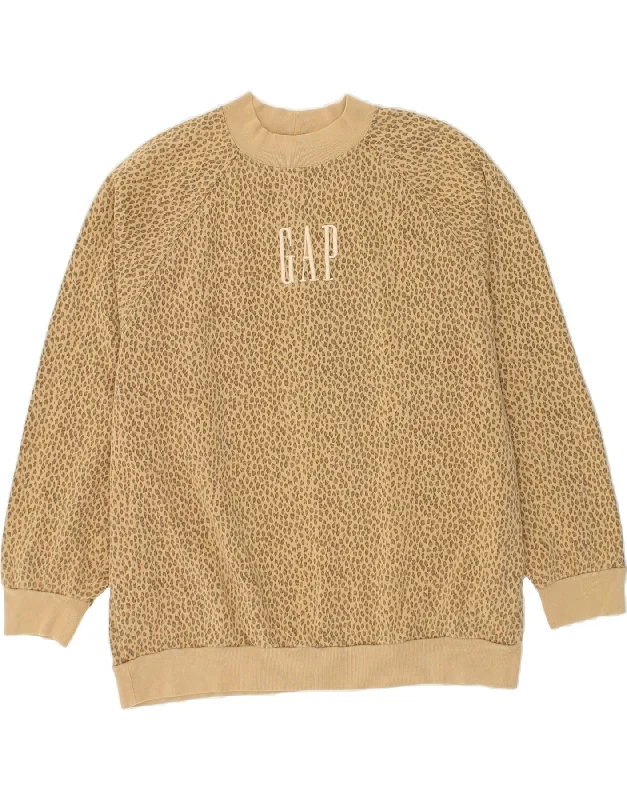 GAP Womens Oversized Graphic Sweatshirt Jumper UK 14 Medium Beige Hoodie with Relaxed Fit Easy Casual GAP Womens Oversized Graphic Sweatshirt Jumper UK 14 Medium Beige Hoodie with Relaxed Fit Easy Casual