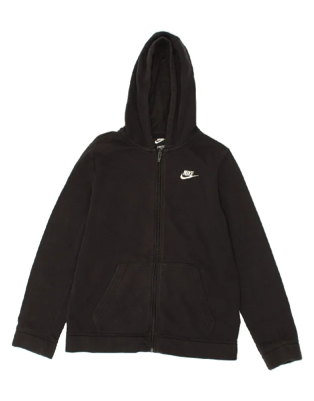 NIKE Boys Standard Fit Zip Hoodie Sweater 13-14 Years XL Black Cotton Hoodie with Hem Lace Feminine Delicate NIKE Boys Standard Fit Zip Hoodie Sweater 13-14 Years XL Black Cotton Hoodie with Hem Lace Feminine Delicate