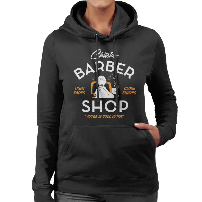 Peanuts Charlie Brown Chucks Barber Shop Women's Hooded Sweatshirt Hoodie with Rhinestones Sparkly Elegant Peanuts Charlie Brown Chucks Barber Shop Women's Hooded Sweatshirt Hoodie with Rhinestones Sparkly Elegant