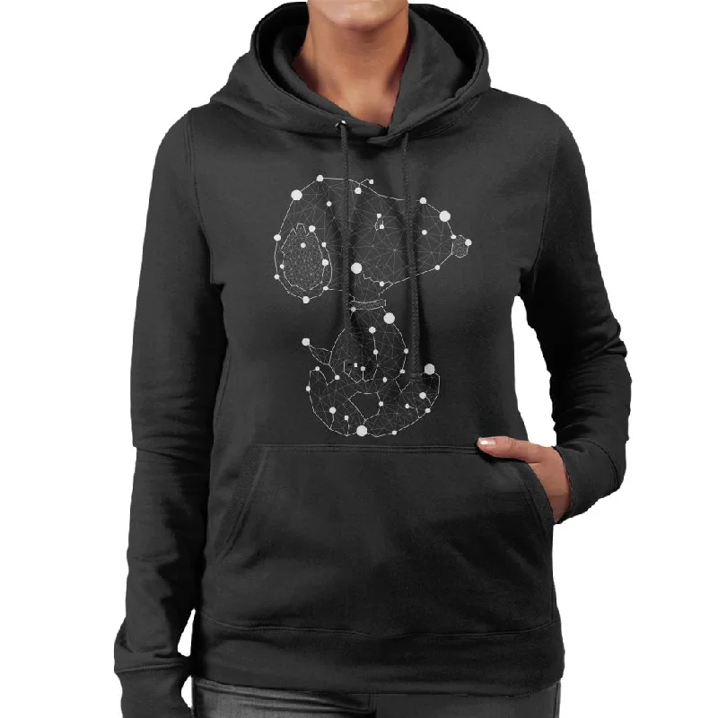 Peanuts Geometric Snoopy Women's Hooded Sweatshirt Hoodie with High-Low Hem Asymmetrical Trendy Peanuts Geometric Snoopy Women's Hooded Sweatshirt Hoodie with High-Low Hem Asymmetrical Trendy