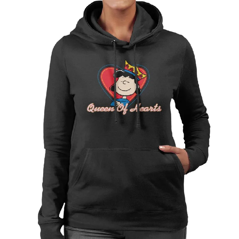 Peanuts Lucy Van Pelt Queen Of Hearts Women's Hooded Sweatshirt Hoodie with Double Zipper Versatile Adjustable Peanuts Lucy Van Pelt Queen Of Hearts Women's Hooded Sweatshirt Hoodie with Double Zipper Versatile Adjustable