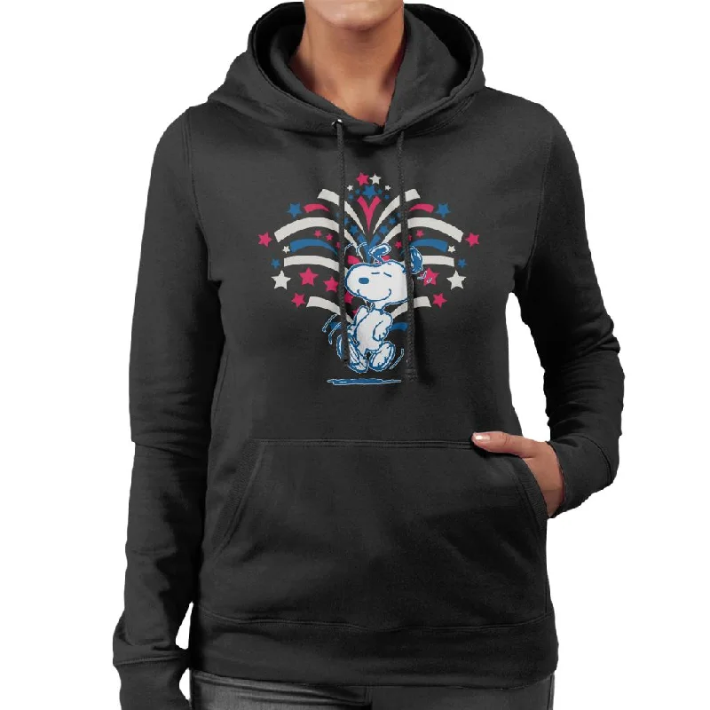 Peanuts Snoopy American Celebrations Women's Hooded Sweatshirt Hoodie with Embroidery Detailed Premium Peanuts Snoopy American Celebrations Women's Hooded Sweatshirt Hoodie with Embroidery Detailed Premium