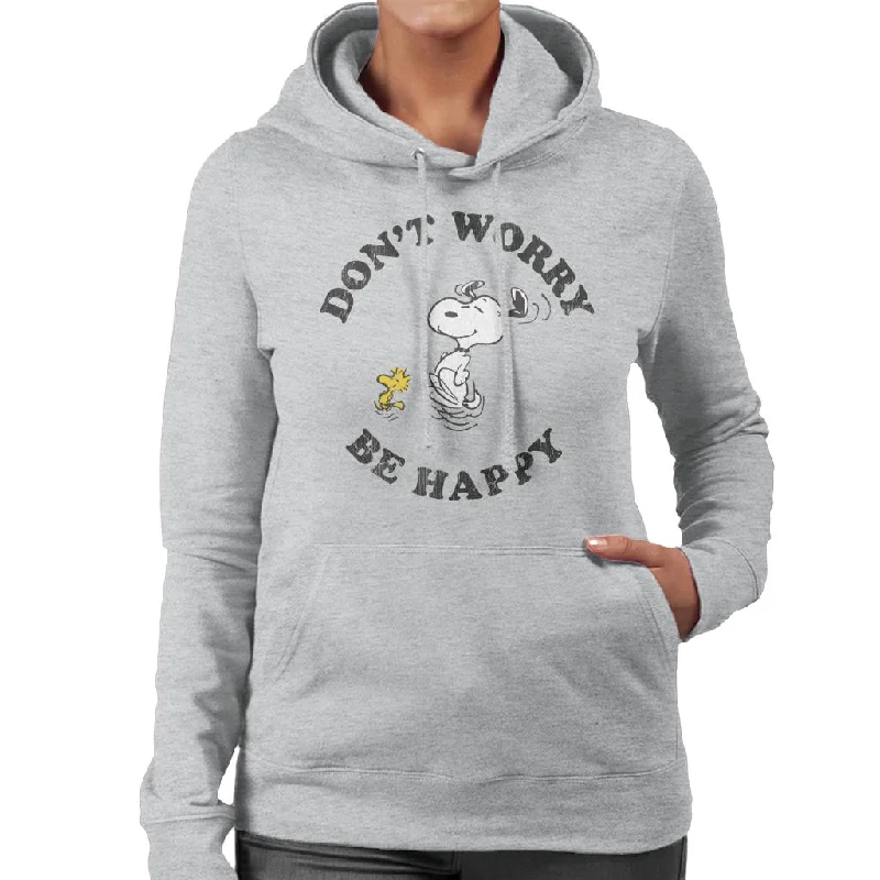 Peanuts Snoopy And Woodstock Running Dont Worry Be Happy Women's Hooded Sweatshirt Hoodie Sweatshirt Pullover Peanuts Snoopy And Woodstock Running Dont Worry Be Happy Women's Hooded Sweatshirt Hoodie Sweatshirt Pullover