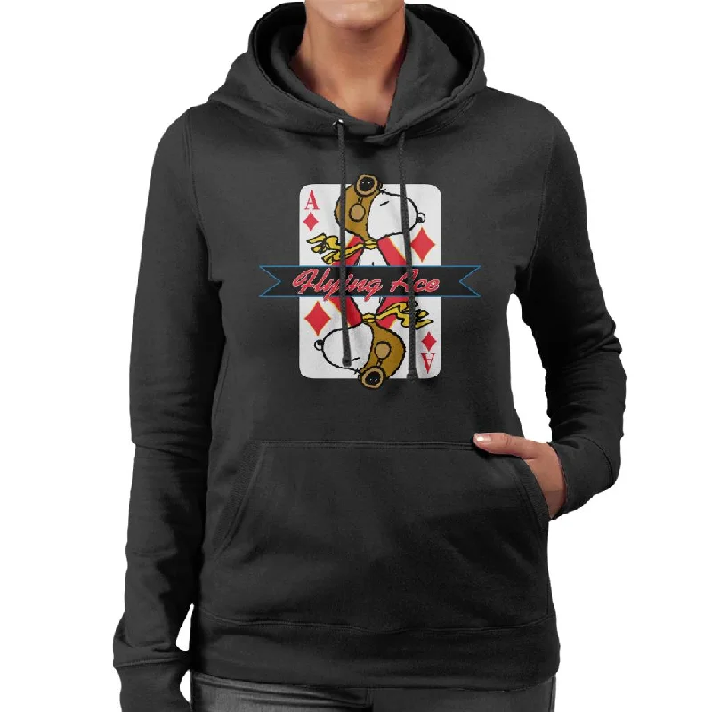 Peanuts Snoopy Flying Ace Women's Hooded Sweatshirt Hoodie with Button Placket Classic Preppy Peanuts Snoopy Flying Ace Women's Hooded Sweatshirt Hoodie with Button Placket Classic Preppy