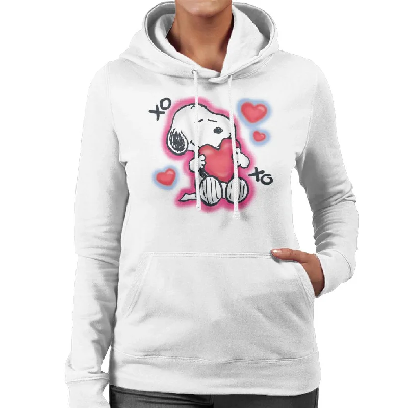 Peanuts Snoopy Hugging Love Heart Xo Women's Hooded Sweatshirt Hoodie with Zipper Versatile Modern Peanuts Snoopy Hugging Love Heart Xo Women's Hooded Sweatshirt Hoodie with Zipper Versatile Modern