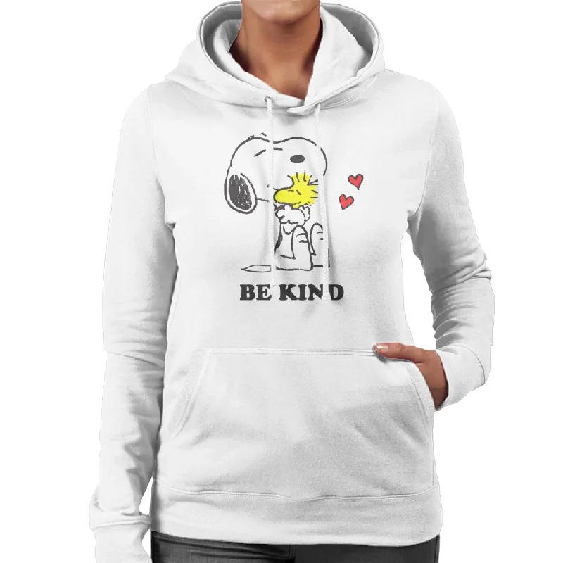 Peanuts Snoopy Hugging Woodstock Love Hearts Be Kind Women's Hooded Sweatshirt Hoodie Dress Longline Feminine Peanuts Snoopy Hugging Woodstock Love Hearts Be Kind Women's Hooded Sweatshirt Hoodie Dress Longline Feminine