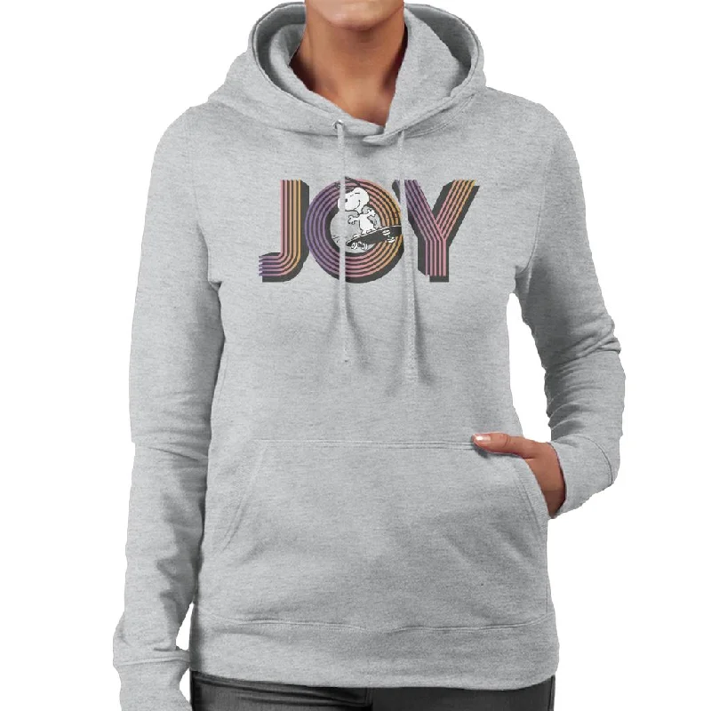 Peanuts Snoopy Skateboarding Joy Women's Hooded Sweatshirt Hoodie with Velcro Closure Adjustable Secure