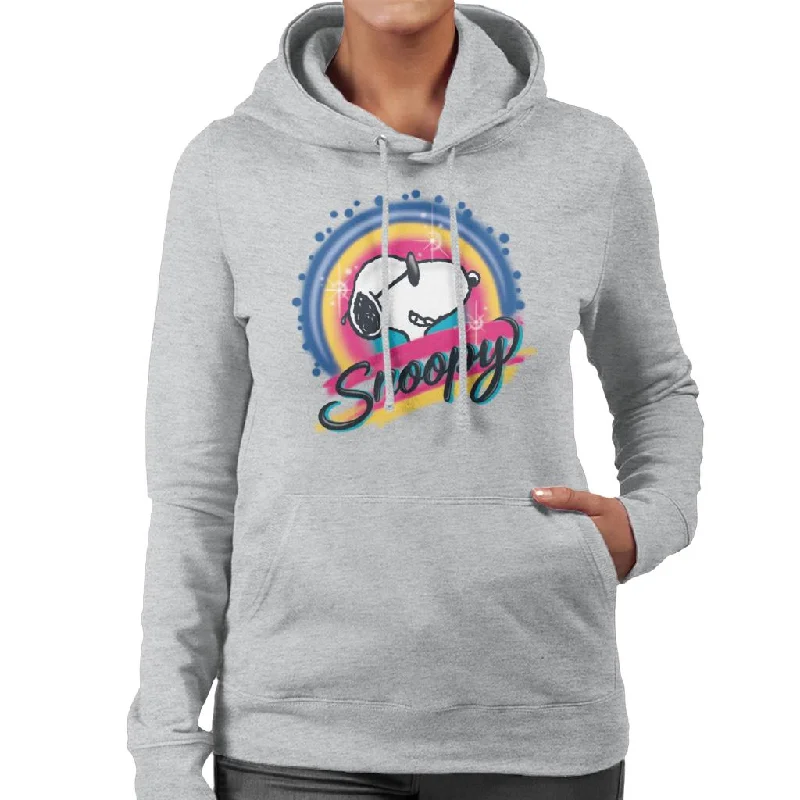 Peanuts Snoopy Wearing Sunglasses Colourful Women's Hooded Sweatshirt Hoodie with Hood Adjustable Protection Peanuts Snoopy Wearing Sunglasses Colourful Women's Hooded Sweatshirt Hoodie with Hood Adjustable Protection