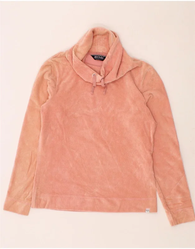 REGATTA Womens Roll Neck Sweatshirt Jumper UK 12 Medium Pink Cotton Hoodie with Lining Warm Insulated REGATTA Womens Roll Neck Sweatshirt Jumper UK 12 Medium Pink Cotton Hoodie with Lining Warm Insulated