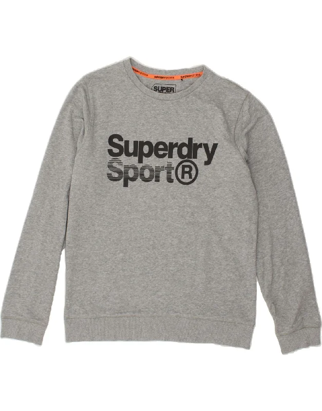 SUPERDRY Mens Graphic Sweatshirt Jumper XL Grey Hoodie with Pocket Utility Practical SUPERDRY Mens Graphic Sweatshirt Jumper XL Grey Hoodie with Pocket Utility Practical