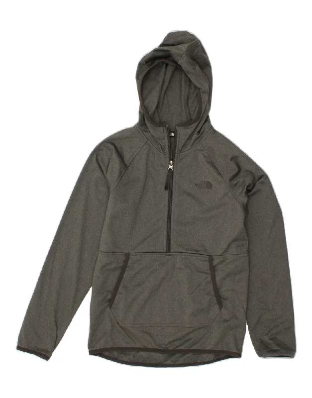 THE NORTH FACE Boys Hoodie Jumper 11-12 Years Large Grey Polyester Hoodie with Stripes Bold Sporty THE NORTH FACE Boys Hoodie Jumper 11-12 Years Large Grey Polyester Hoodie with Stripes Bold Sporty