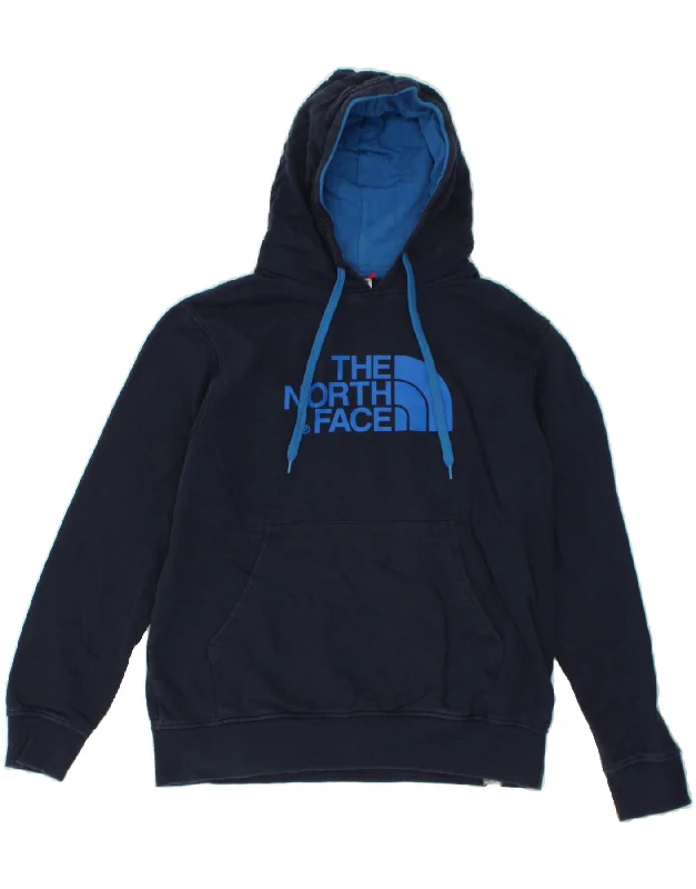 THE NORTH FACE Womens Graphic Hoodie Jumper UK 16 Large Navy Blue Cotton Graphic Hoodie Design Print THE NORTH FACE Womens Graphic Hoodie Jumper UK 16 Large Navy Blue Cotton Graphic Hoodie Design Print