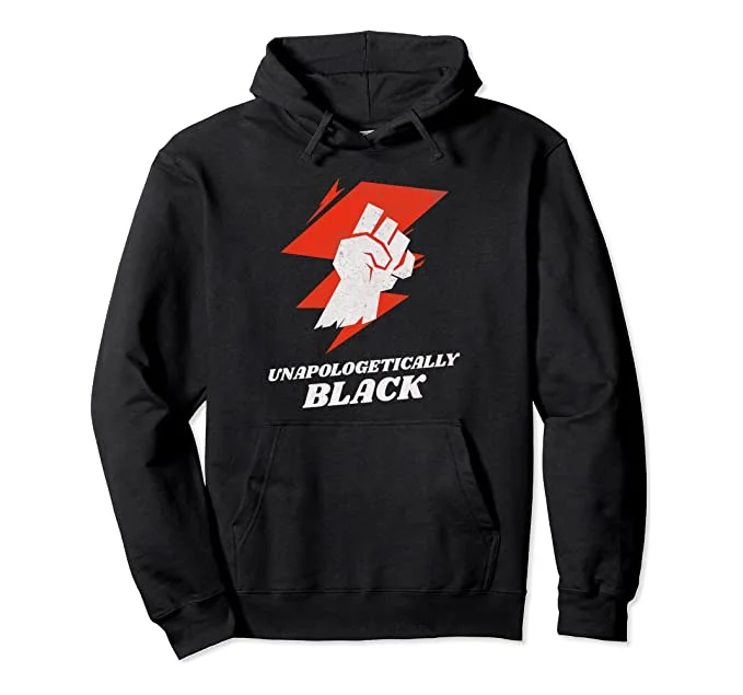 Unapologetically Black Fist Hoodie Hoodie with Relaxed Fit Easy Casual