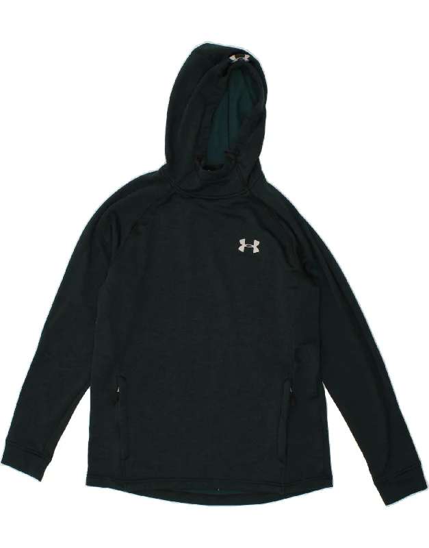 UNDER ARMOUR Mens Cold Gear Hoodie Jumper Large Green Polyester Hoodie with Set-In Sleeves Structured Classic UNDER ARMOUR Mens Cold Gear Hoodie Jumper Large Green Polyester Hoodie with Set-In Sleeves Structured Classic