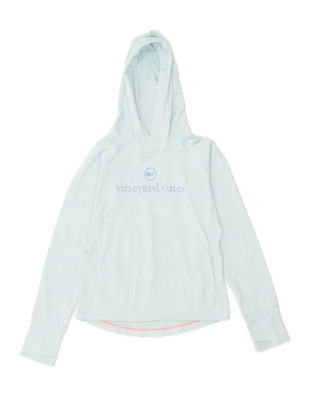 VINEYARD VINES Girls Graphic Hoodie Jumper 10-11 Years Medium Blue Hoodie with Metallic Shiny Futuristic VINEYARD VINES Girls Graphic Hoodie Jumper 10-11 Years Medium Blue Hoodie with Metallic Shiny Futuristic