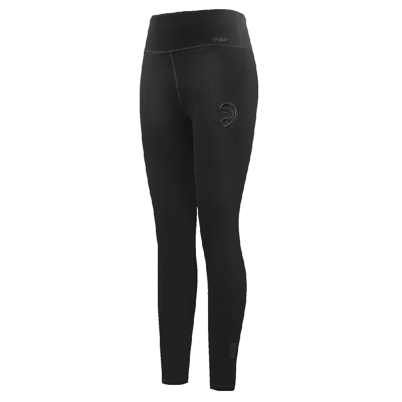 NBA ATLANTA HAWKS NEUTRAL WOMEN'S JERSEY LEGGING (BLACK) Trendy Black Mesh Leggings