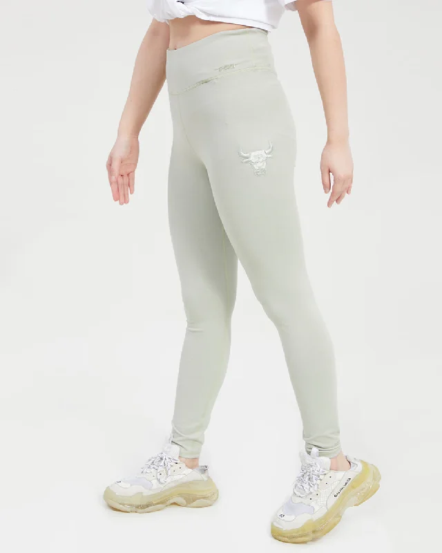 NBA CHICAGO BULLS NEUTRAL WOMEN'S JERSEY LEGGING (MOSS) Fashionable Minimal Active Leggings NBA CHICAGO BULLS NEUTRAL WOMEN'S JERSEY LEGGING (MOSS) Fashionable Minimal Active Leggings
