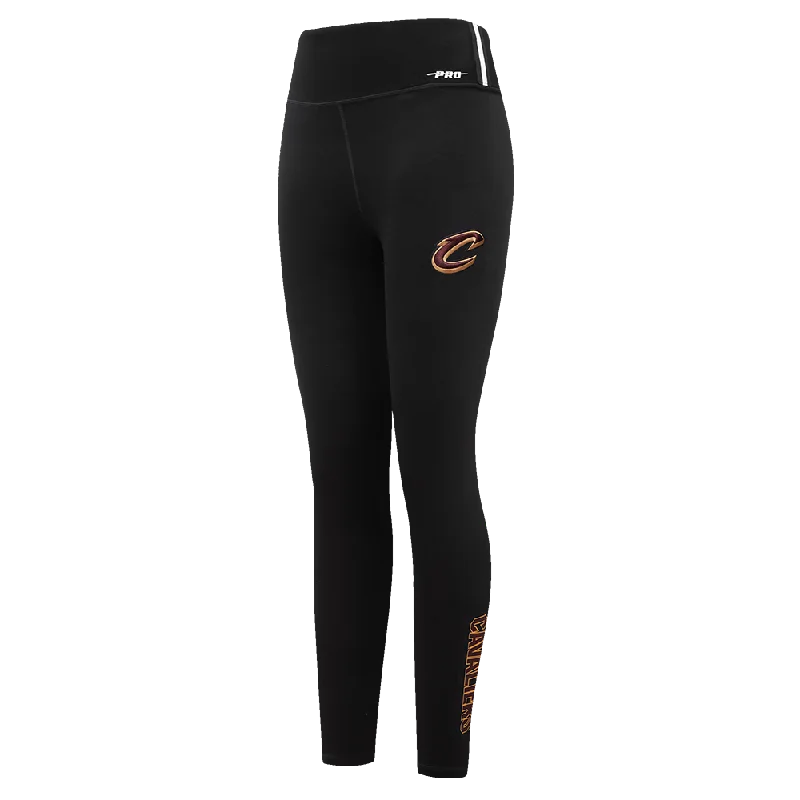 NBA CLEVELAND CAVALIERS CLASSIC WOMEN'S JERSEY LEGGING (BLACK) Fashionable Moisture-Wicking Leggings