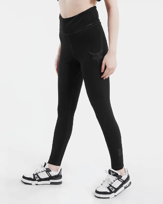 NBA CHARLOTTE HORNETS NEUTRAL WOMEN'S JERSEY LEGGING (BLACK) Comfortable Ribbed Sports Leggings NBA CHARLOTTE HORNETS NEUTRAL WOMEN'S JERSEY LEGGING (BLACK) Comfortable Ribbed Sports Leggings