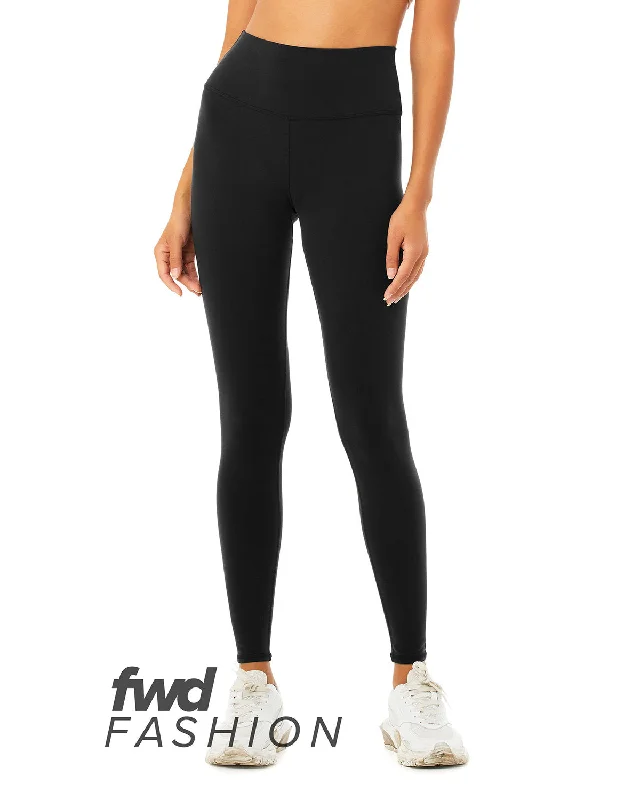 Bella + Canvas FWD Fashion Ladies' High Waist Fitness Leggings Fashionable Full-Length Active Leggings