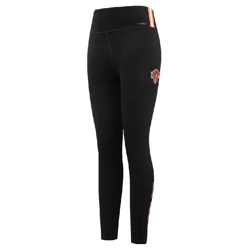 NBA NEW YORK KNICKS CLASSIC WOMEN'S JERSEY LEGGING (BLACK) Trendy Flared Leggings