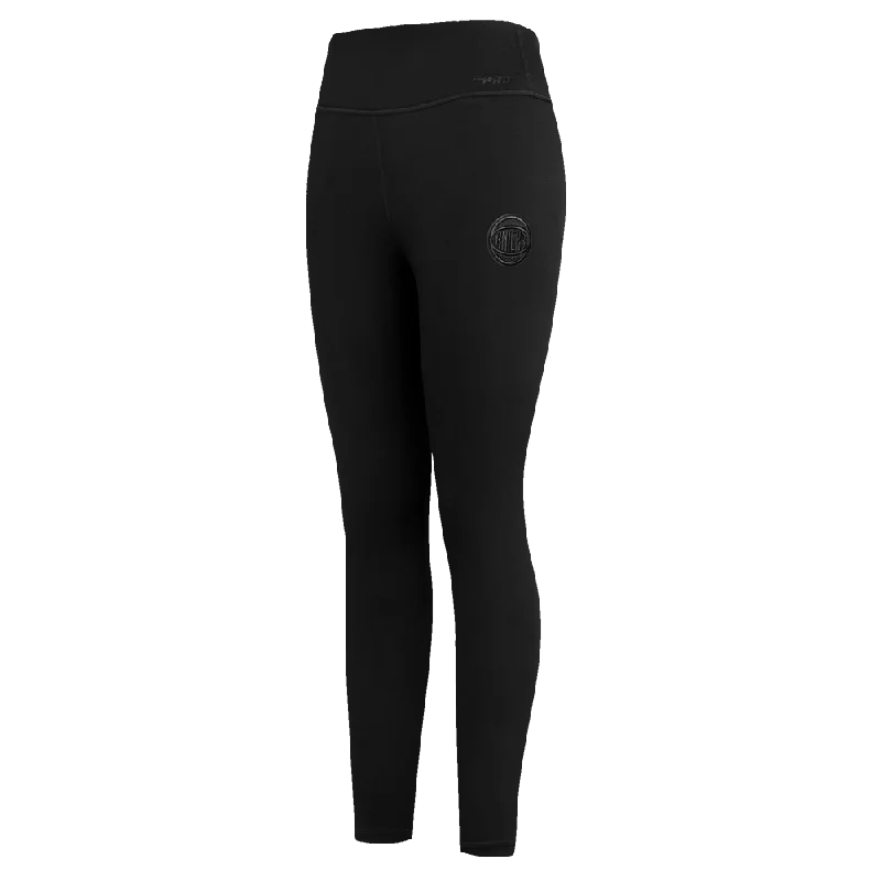 NBA NEW YORK KNICKS NEUTRAL WOMEN'S JERSEY LEGGING (BLACK) Cozy Bootcut Leggings