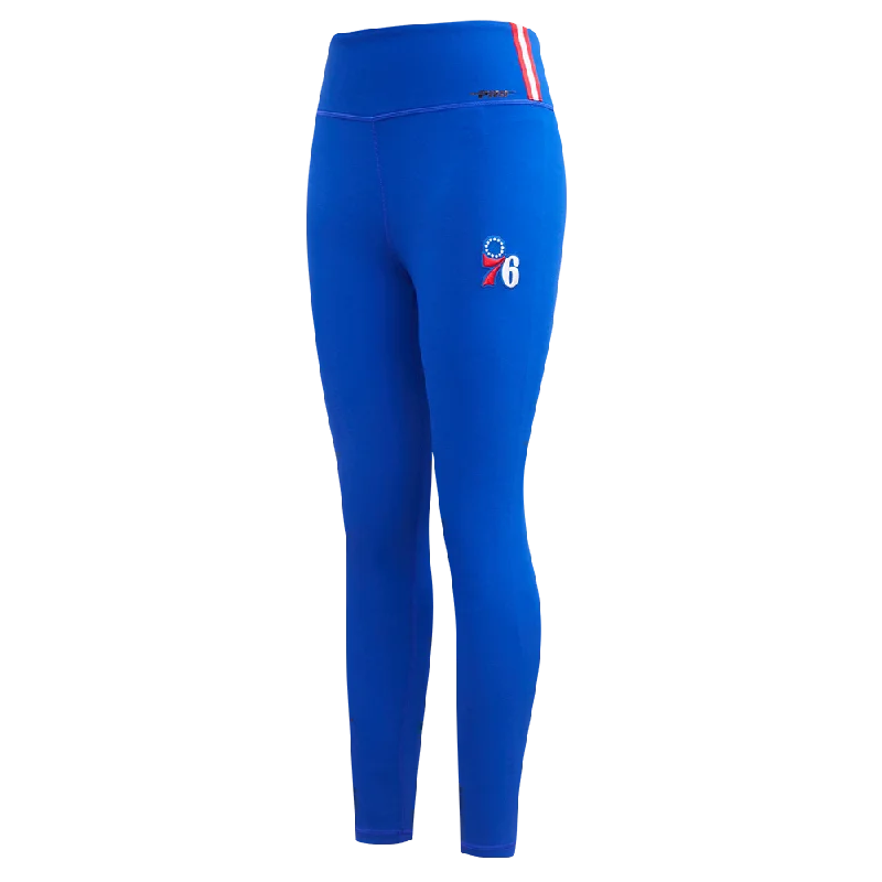 NBA PHILADELPHIA 76ers RETRO CLASSIC JERSEY LEGGING (ROYAL BLUE) Trendy Full-Length Leggings