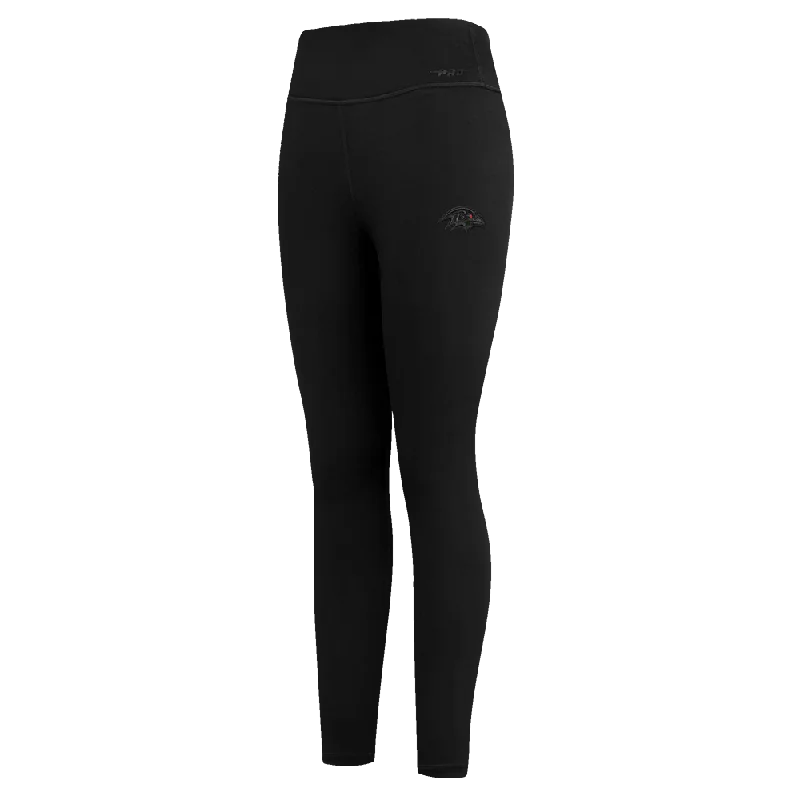 NFL BALTIMORE RAVENS NEUTRAL WOMEN'S JERSEY LEGGING (BLACK) Stylish Yoga Leggings