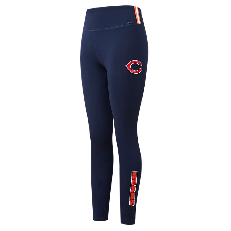 NFL CHICAGO BEARS CLASSIC WOMEN'S JERSEY LEGGING (MIDNIGHT NAVY) Elegant Metallic Leggings
