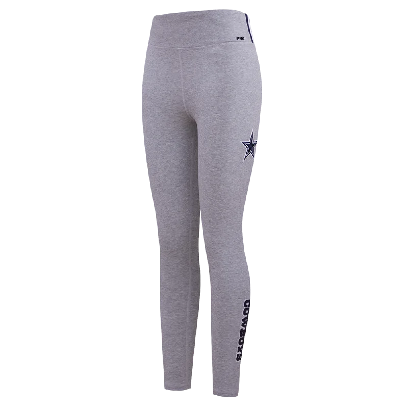 NFL DALLAS COWBOYS CLASSIC WOMEN'S JERSEY LEGGING (HEATHER GREY) Stylish High-Waisted Leggings