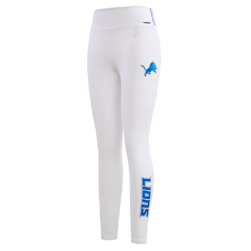 NFL DETROIT LIONS CLASSIC WOMEN'S JERSEY LEGGING (WHITE) Comfortable Plus Size Leggings
