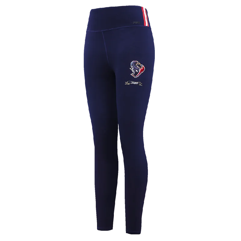 NFL HOUSTON TEXANS PRO PREP HW JERSEY LEGGING (MIDNIGHT NAVY) Elegant Textured Leggings