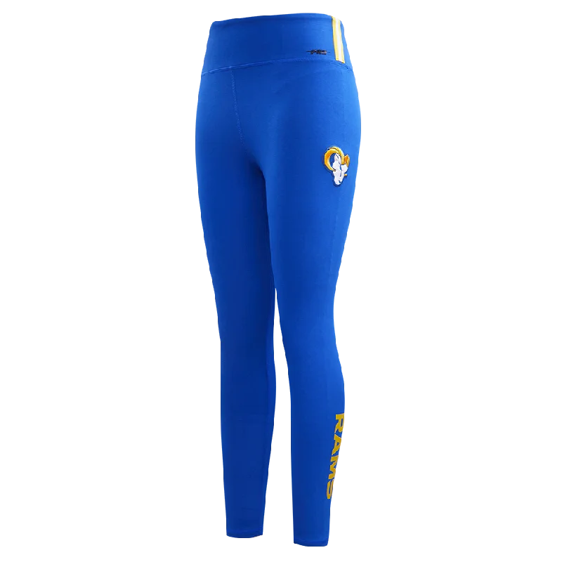 NFL LOS ANGELES RAMS CLASSIC WOMEN'S JERSEY LEGGING (ROYAL BLUE) Elegant Sheer Leggings