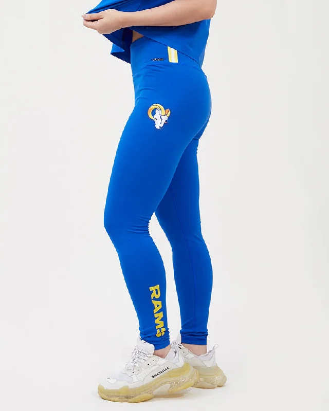 NFL LOS ANGELES RAMS CLASSIC WOMEN'S JERSEY LEGGING (ROYAL BLUE) Comfortable Workout Fitness Leggings