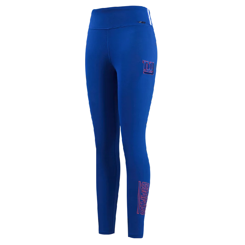 NFL NEW YORK GIANTS CLASSIC WOMEN'S JERSEY LEGGING (DODGER BLUE) Trendy Colorblock Print Leggings