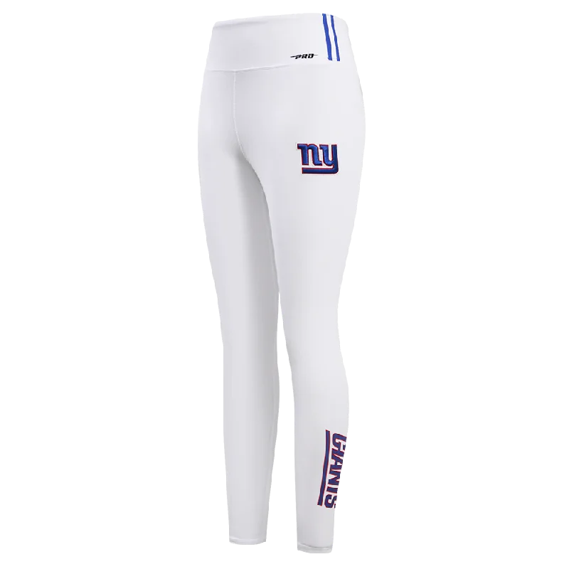 NFL NEW YORK GIANTS CLASSIC WOMEN'S JERSEY LEGGING (WHITE) Cozy Bootcut Leggings