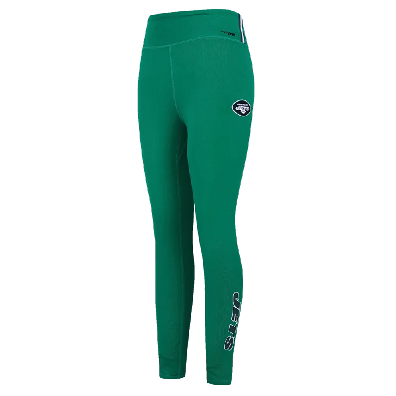 NFL NEW YORK JETS CLASSIC WOMEN'S JERSEY LEGGING (KELLY GREEN) Cozy Ribbed Leggings