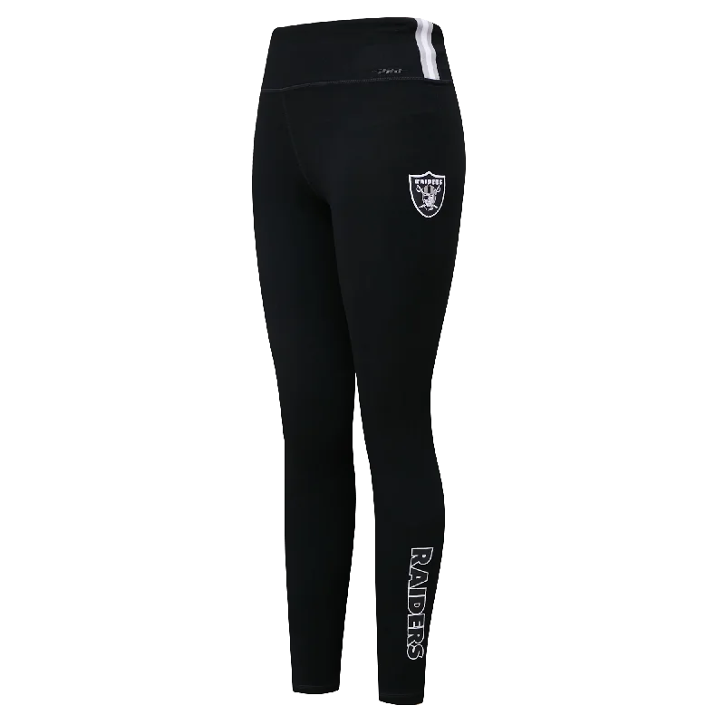 NFL LAS VEGAS RAIDERS CLASSIC WOMEN'S JERSEY LEGGING (BLACK) Stylish Capri Leggings