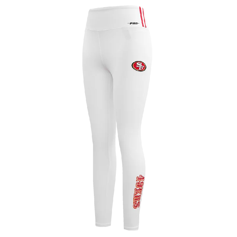 NFL SAN FRANCISCO 49ERS CLASSIC WOMEN'S JERSEY LEGGING (WHITE) Cozy Fashion Leggings