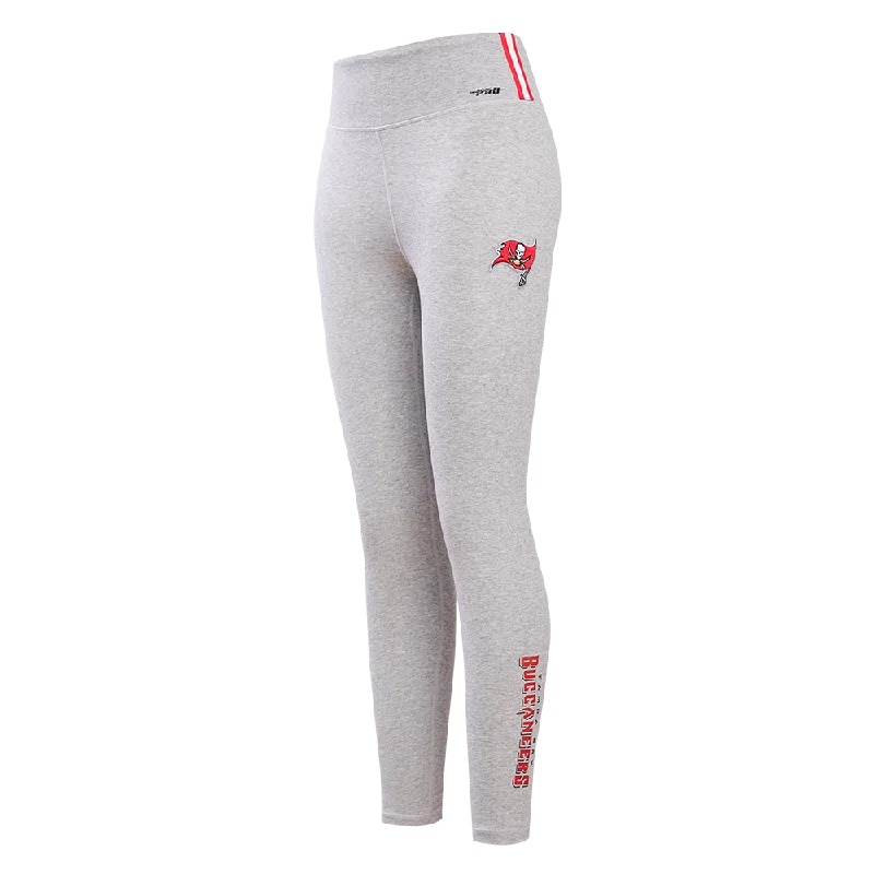 NFL TAMPA BAY BUCCANEERS CLASSIC WOMEN'S JERSEY LEGGING (HEATHER GREY) Comfortable Classic Yoga Leggings