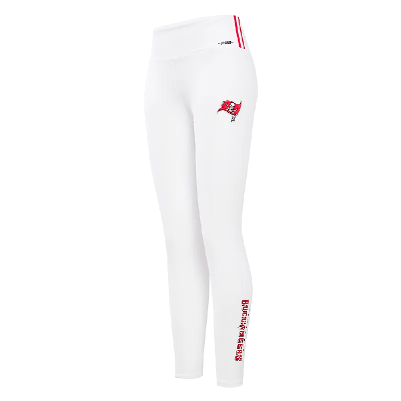 NFL TAMPA BAY BUCCANEERS CLASSIC WOMEN'S JERSEY LEGGING (WHITE) Fashionable Leather-Look Leggings