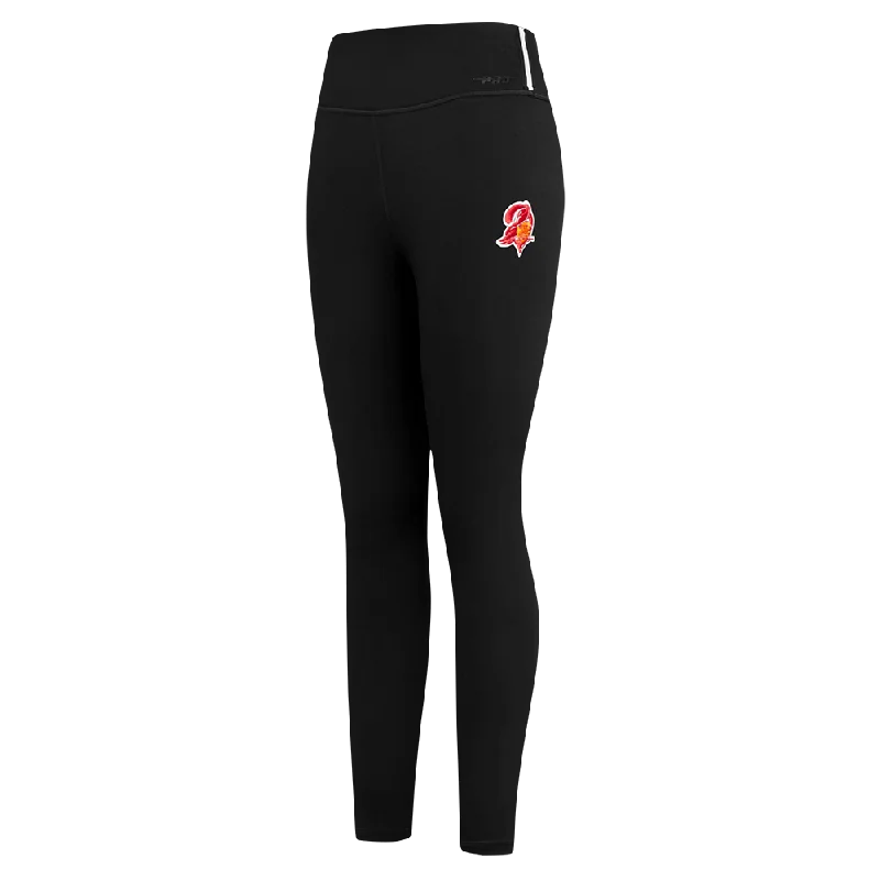 NFL TAMPA BAY BUCCANEERS RETRO CLASSIC WOMEN'S JERSEY LEGGING (BLACK) Chic Floral Print Leggings