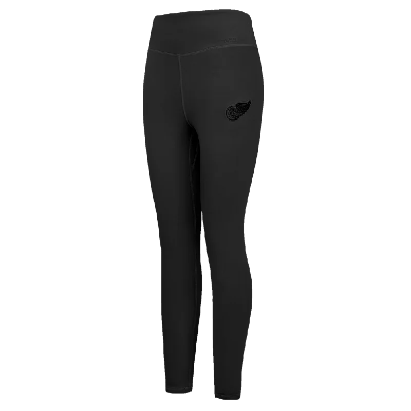 NHL DETROIT RED WINGS NEUTRAL WOMEN'S JERSEY LEGGING (BLACK) Fashionable Minimal Active Leggings