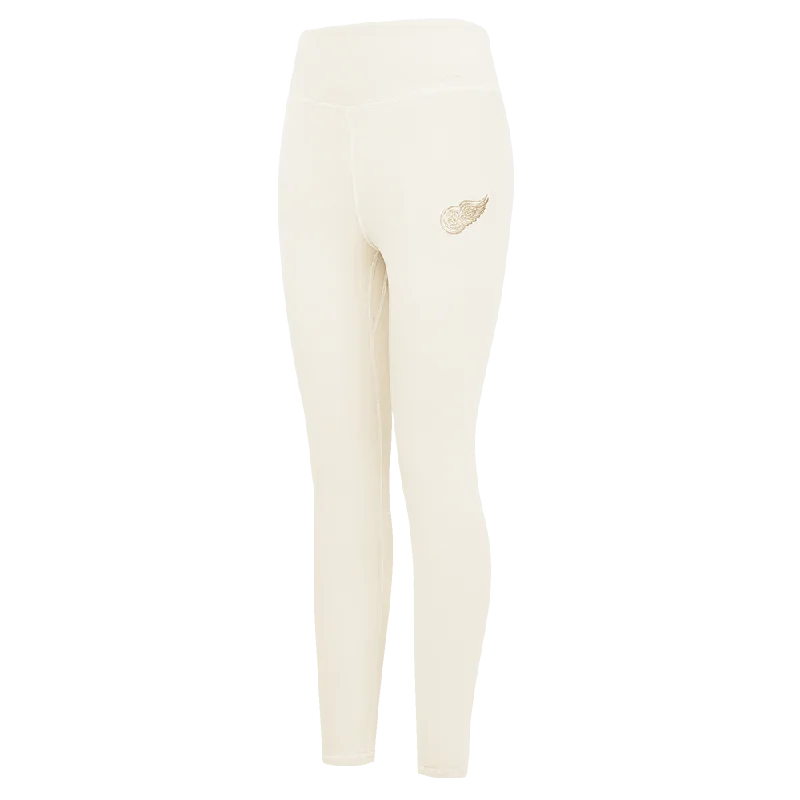 NHL DETROIT RED WINGS NEUTRAL WOMEN'S JERSEY LEGGING (EGGSHELL) Stylish Ultra Stretch Leggings